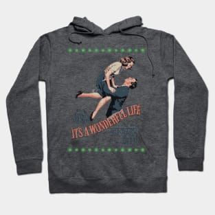 It's a Wonderful Life Christmas Sweater Cut Out Hoodie